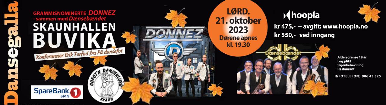 Dansegalla med Donnez og Dænsebændet Kort